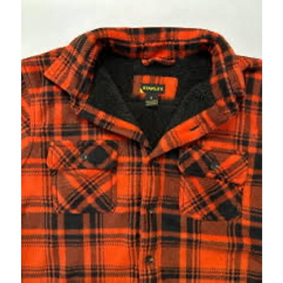 Stanley Other - Stanley Workwear Insulated  Orange and Black Plaid Shirt M